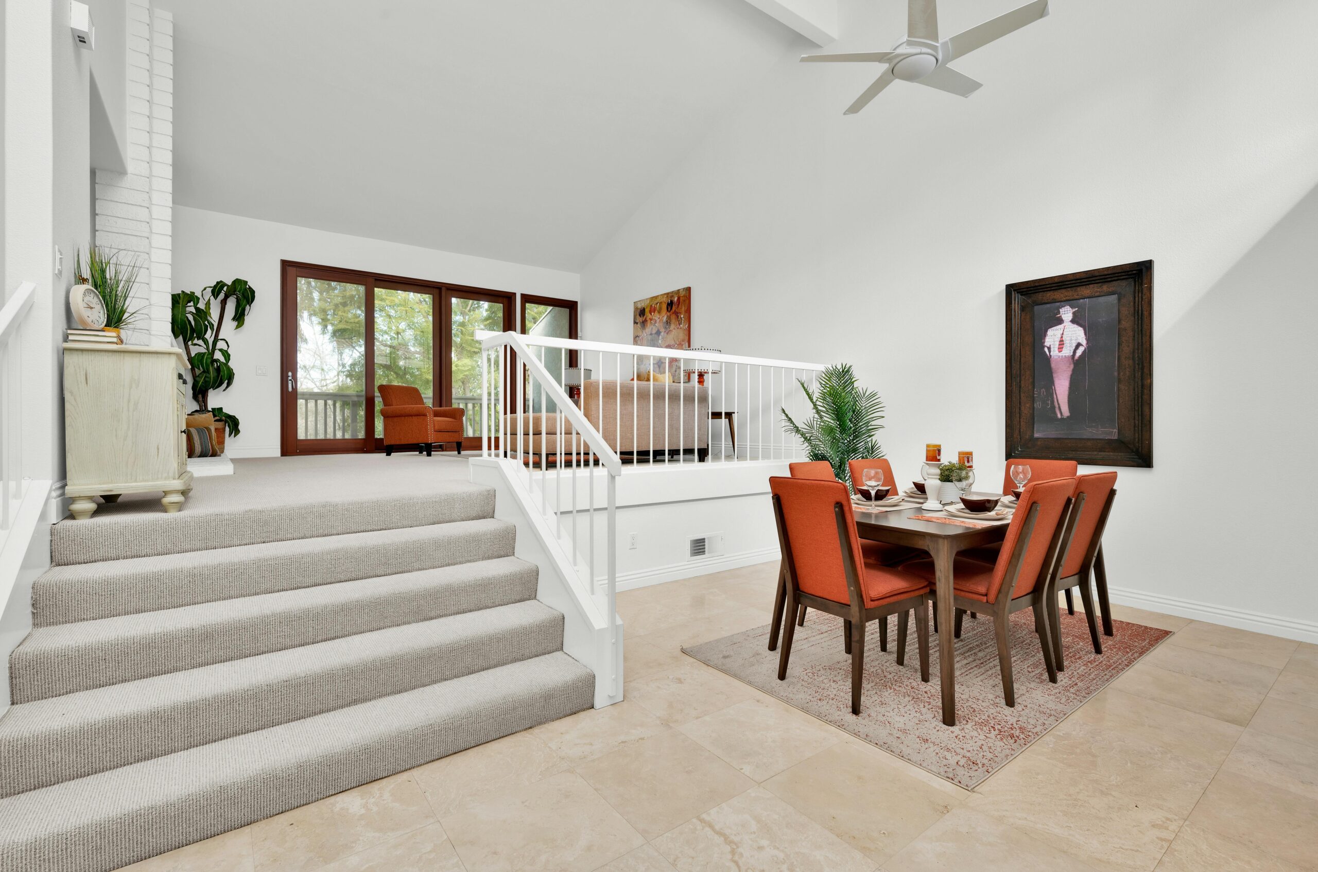 Split Level Dining and Living Areas